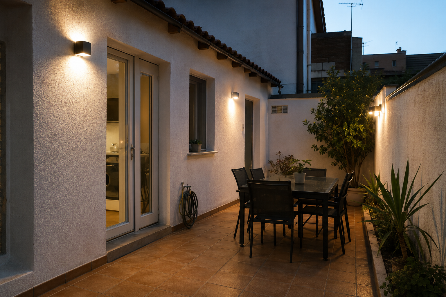 iluminación exterior terraza